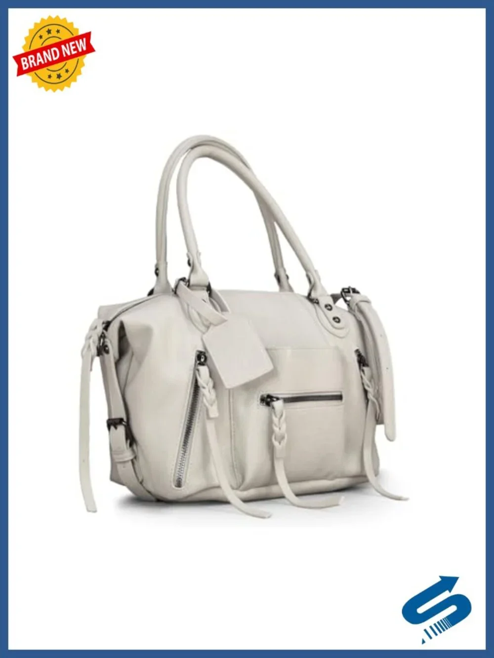 Women's Vegan Leather Mini Hobo Tote Bag with Adjustable Dual Straps